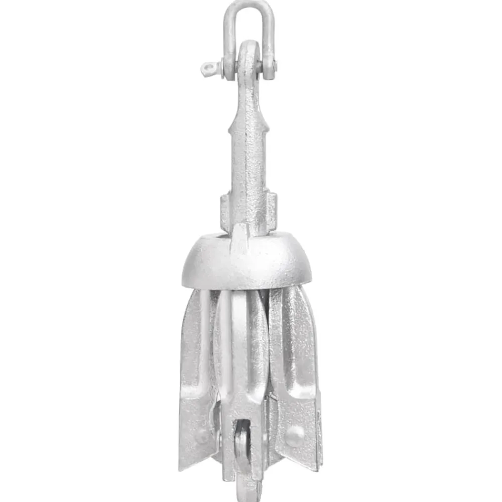 vidaXL Piezas Y Accesorios Para Vehículos-Ancla plegable hierro fundido galvanizado caliente plata 0,7 kg