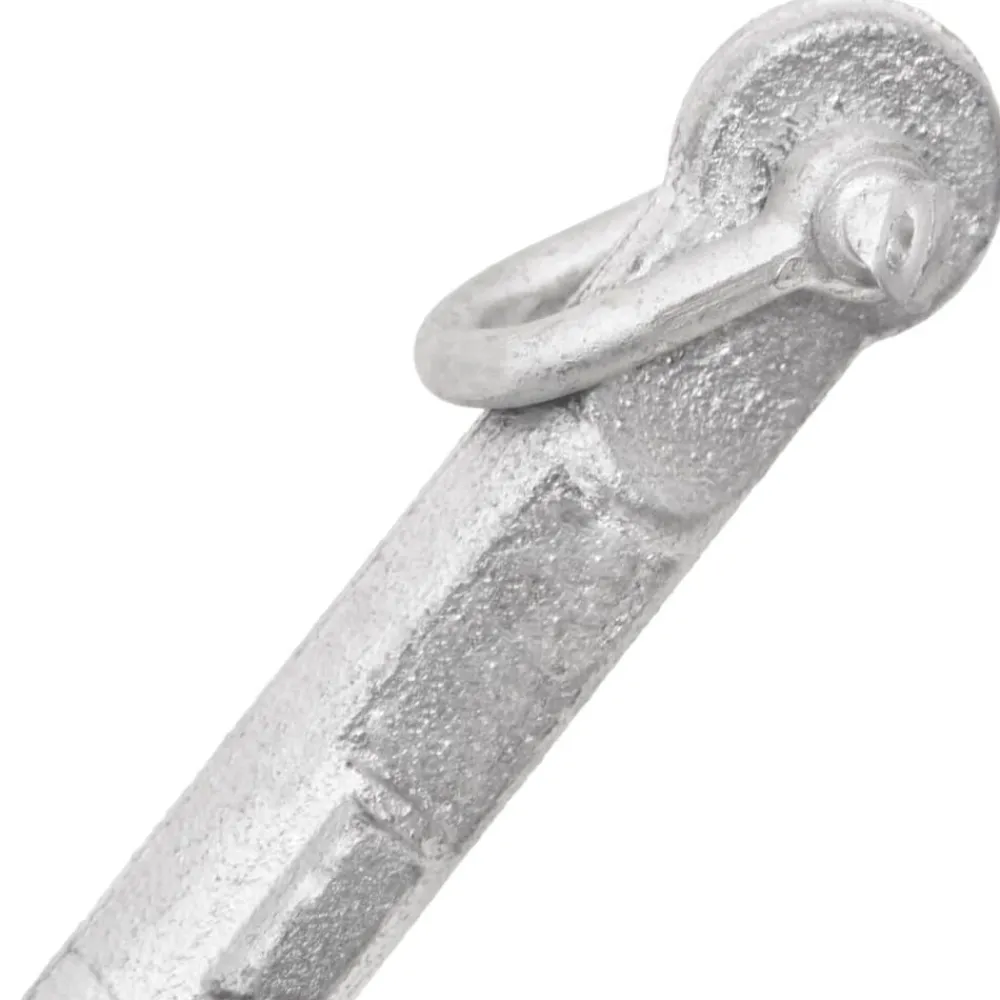 vidaXL Piezas Y Accesorios Para Vehículos-Ancla plegable hierro fundido galvanizado caliente plata 0,7 kg