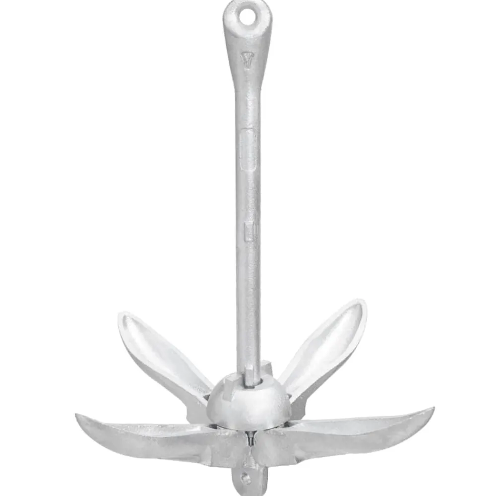 vidaXL Piezas Y Accesorios Para Vehículos-Ancla plegable hierro maleable plateado 8 kg