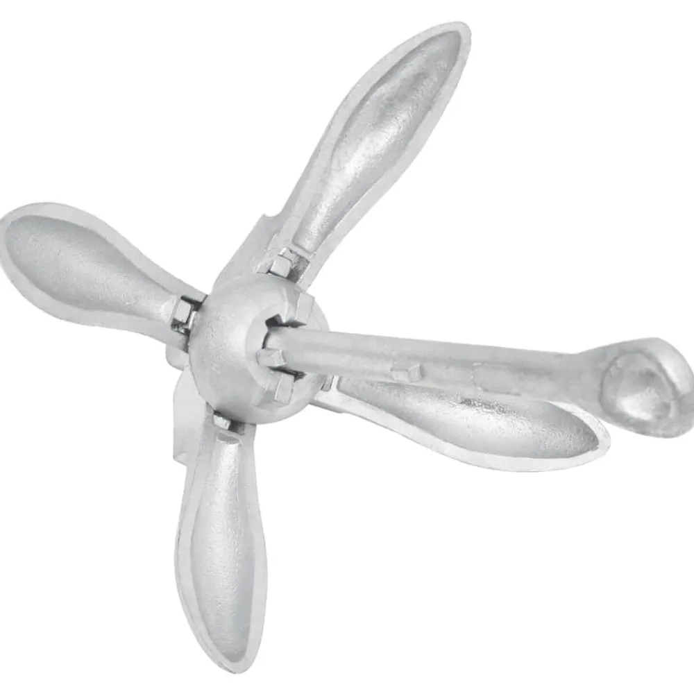 vidaXL Piezas Y Accesorios Para Vehículos-Ancla plegable hierro maleable plateado 8 kg
