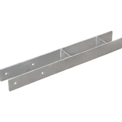 vidaXL Accesorios De Bricolaje-Anclajes de valla 6 uds acero galvanizado plateado 7x6x60 cm