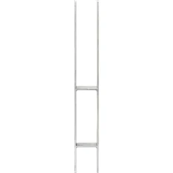 vidaXL Accesorios De Bricolaje-Anclajes de valla 6 uds acero galvanizado plateado 7x6x60 cm