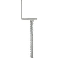 vidaXL Accesorios De Bricolaje-Anclajes de valla 6 uds acero galvanizado plateado 8x6x30 cm