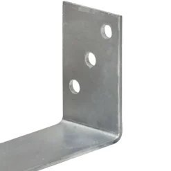 vidaXL Accesorios De Bricolaje-Anclajes de valla 6 uds acero galvanizado plateado 7x6x30 cm