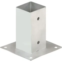 vidaXL Vallas De Jardín-Anclajes para postes 4 unidades metal galvanizados 71 mm