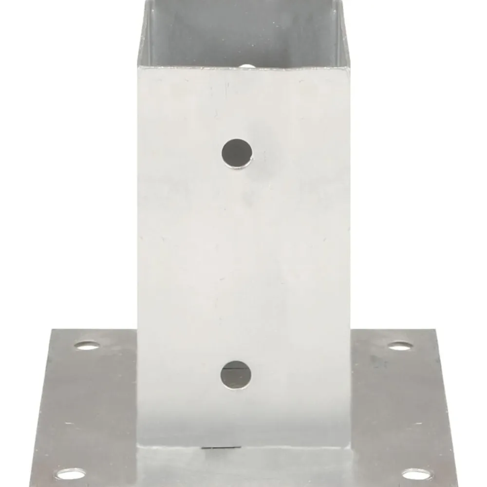 vidaXL Vallas De Jardín-Anclajes para postes 4 unidades metal galvanizados 71 mm