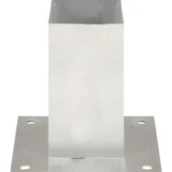vidaXL Vallas De Jardín-Anclajes para postes 4 unidades metal galvanizados 71 mm