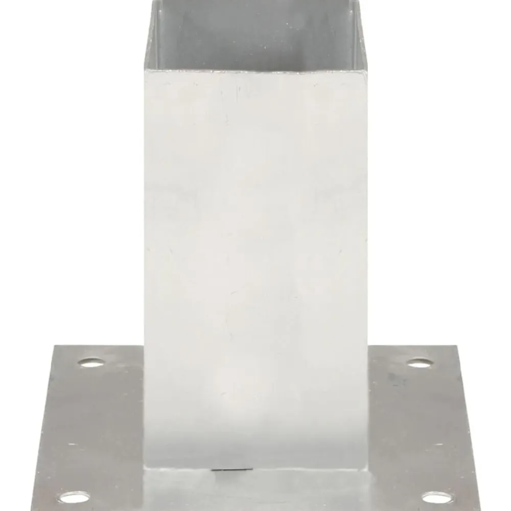 vidaXL Vallas De Jardín-Anclajes para postes 4 unidades metal galvanizados 71 mm