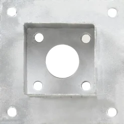 vidaXL Vallas De Jardín-Anclajes para postes 4 unidades metal galvanizados 71 mm