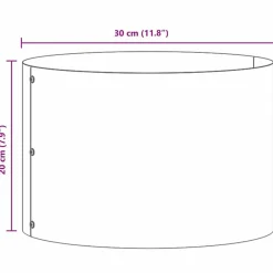 vidaXL Jardín-Anillo para maceta 30 x 30 x 20 cm Acero laminado en frío