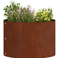 vidaXL Anillo para maceta Marrón 30 x 30 x 20 cm Acero autopatinable Acero oxidado Hot