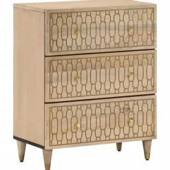 vidaXL Aparador 2 piezas madera maciza de mango 60x33x75 cm Online