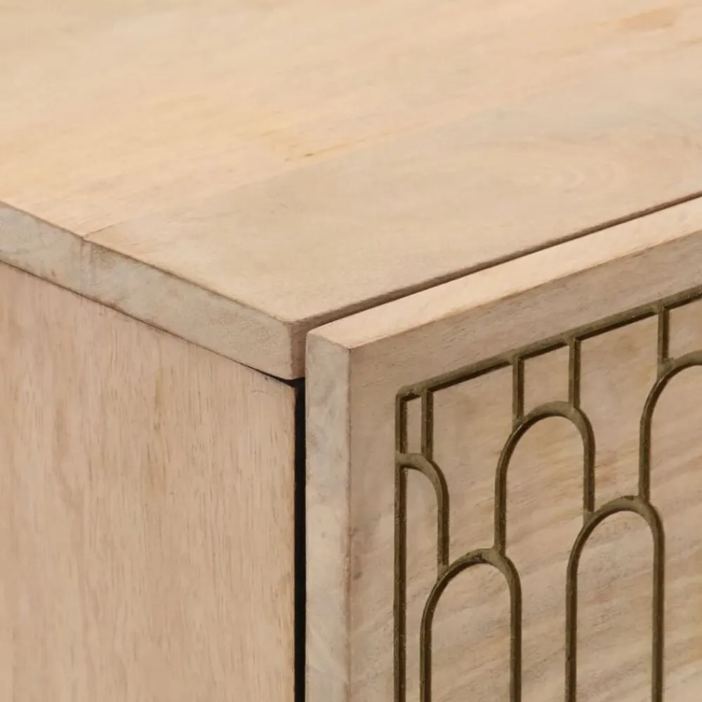 vidaXL Aparador 2 piezas madera maciza de mango 60x33x75 cm Online