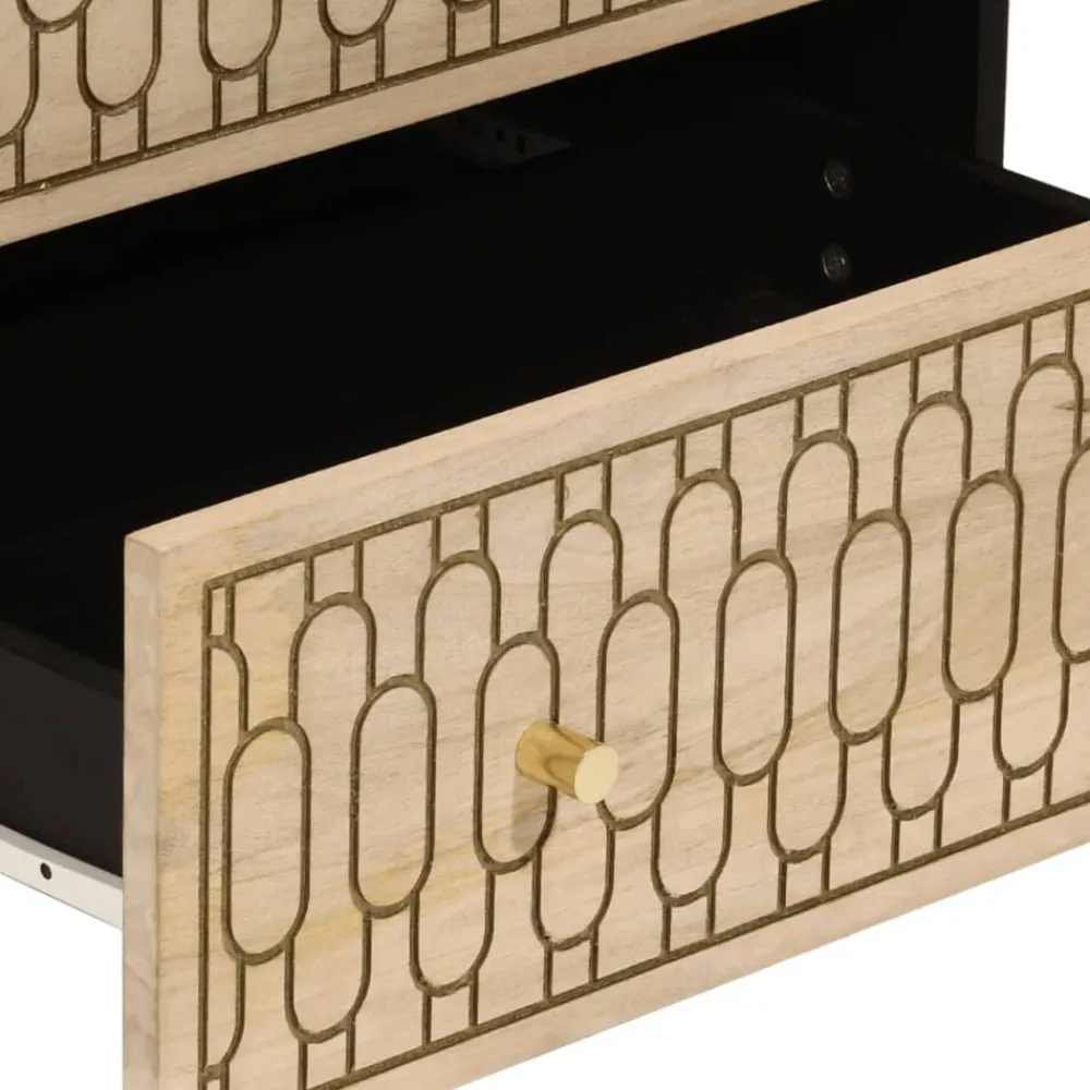 vidaXL Aparador 2 piezas madera maciza de mango 60x33x75 cm Online