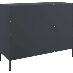 vidaXL Armarios Y Almacenamiento-Aparador acero gris 100,5x39x79 cm