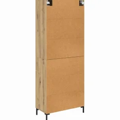 vidaXL Aparador alto 2 pcs Roble artesanal Madera de ingeniería Roble artisan Clearance