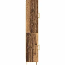 vidaXL Armarios Y Almacenamiento-Aparador alto 2 pcs Madera envejecida Cristal