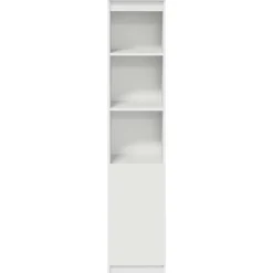 vidaXL Aparador alto 37,5x35x180 cm madera de ingeniería Blanco Discount