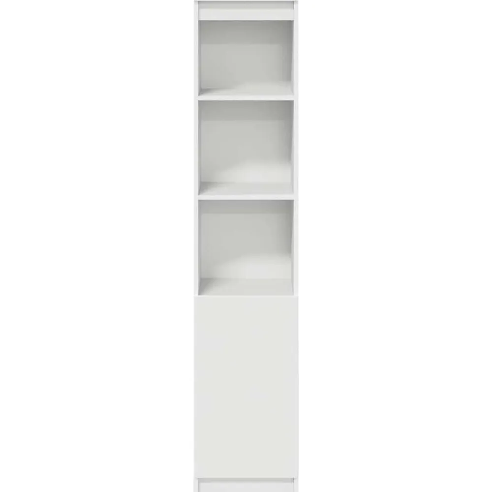 vidaXL Aparador alto 37,5x35x180 cm madera de ingeniería Blanco Discount