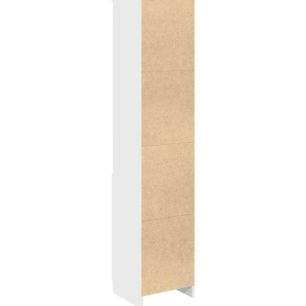 vidaXL Aparador alto 37,5x35x180 cm madera de ingeniería Blanco Discount