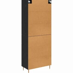 vidaXL Aparador alto con cajón 2 pcs Madera de ingeniería Roble negro Clearance