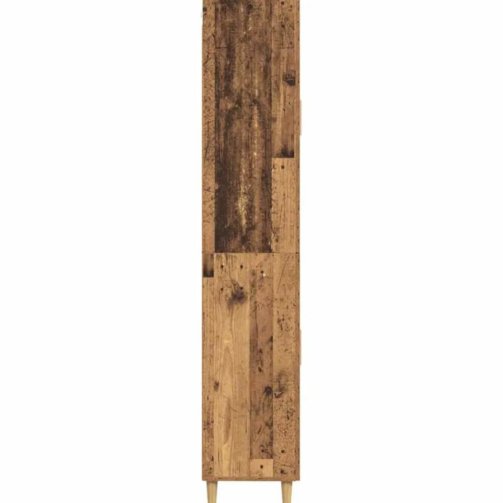 vidaXL Aparador alto con cajón 69,5 x 34 x 180 cm Madera envejecida Best