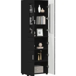 vidaXL Conjuntos De Muebles-Aparador alto con estante FLORIN 60 x 35 x 182 cm