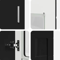 vidaXL Conjuntos De Muebles-Aparador alto con estante FLORIN 60 x 35 x 182 cm