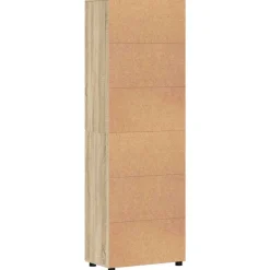 vidaXL Aparador alto con estante FLORIN 60 x 35 x 182 cm Roble Sonoma Discount
