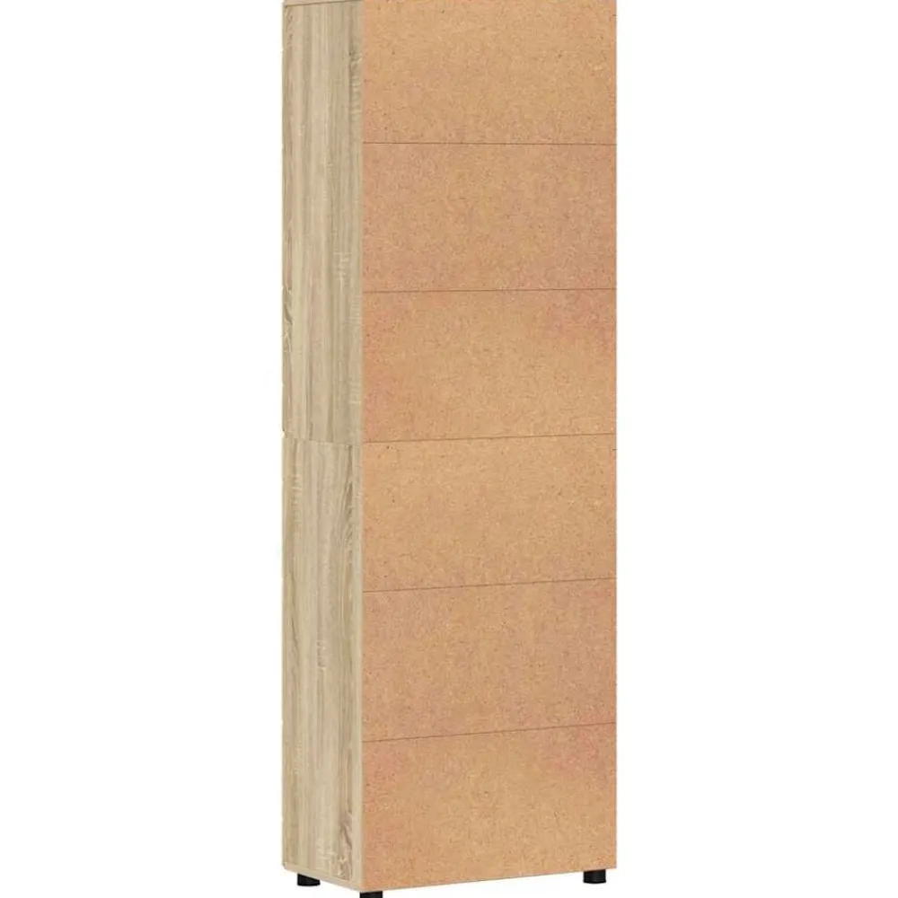 vidaXL Aparador alto con estante FLORIN 60 x 35 x 182 cm Roble Sonoma Discount
