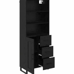 vidaXL Armarios Y Almacenamiento-Aparador alto con cajón 69,5 x 34 x 180 cm