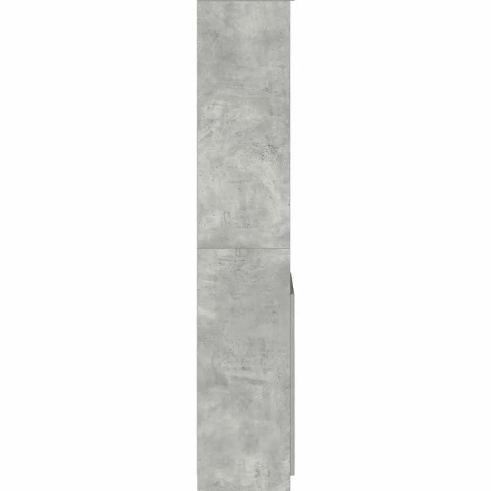vidaXL Aparador alto gris hormigón 37,5x35x180 cm madera de ingeniería Gris hormigón Clearance