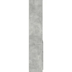 vidaXL Armarios Y Almacenamiento-Aparador alto gris hormigón 37,5x35x180 cm madera de ingeniería