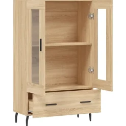 vidaXL Aparador alto madera de ingeniería 69,5x31x115 cm Roble Sonoma Hot