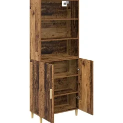 vidaXL Aparador alto 69,5 x 32,5 x 180 cm Madera envejecida Outlet