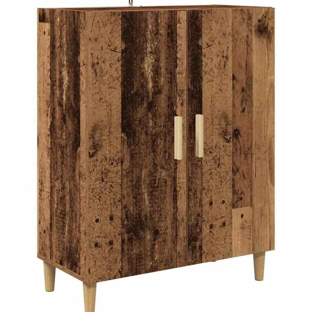 vidaXL Aparador alto 69,5 x 32,5 x 180 cm Madera envejecida Outlet