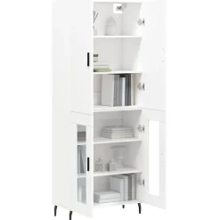 vidaXL Armarios Y Almacenamiento-Aparador alto madera contrachapada 69,5x34x180 cm