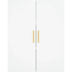 vidaXL Aparador alto madera contrachapada 69,5x34x180 cm Blanco Clearance