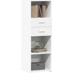vidaXL Aparador alto madera de ingeniería 40x42,5x124 cm Blanco Online