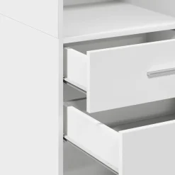 vidaXL Aparador alto madera de ingeniería 40x42,5x124 cm Blanco Online