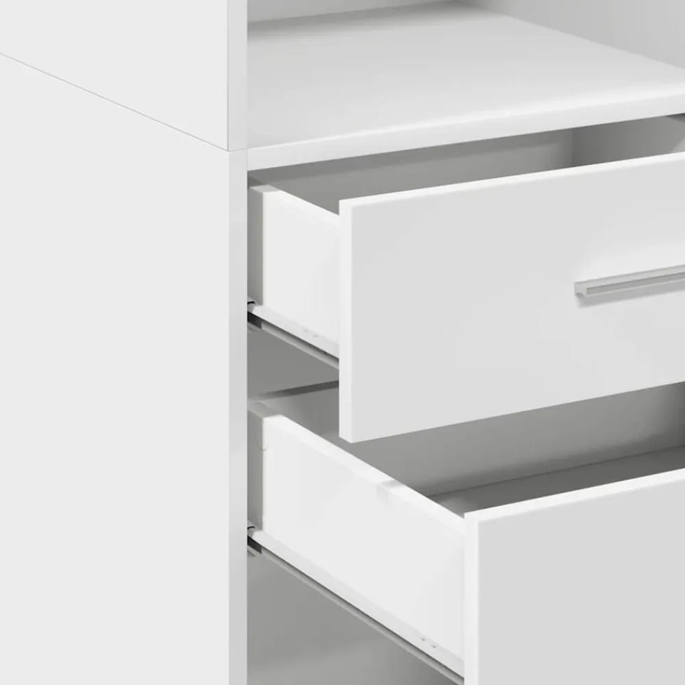 vidaXL Aparador alto madera de ingeniería 40x42,5x124 cm Blanco Online