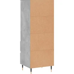 vidaXL Aparador alto madera contrachapada gris hormigón 40x36x110 cm Gris hormigón Hot