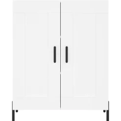 vidaXL Aparador alto madera contrachapada 69,5x34x180 cm Blanco Hot