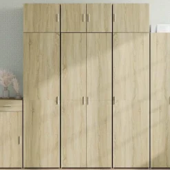 vidaXL Aparador alto madera de ingeniería 70x42,5x185 cm Roble Sonoma