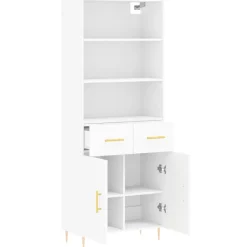 vidaXL Armarios Y Almacenamiento-Aparador alto madera contrachapada 69,5x34x180 cm