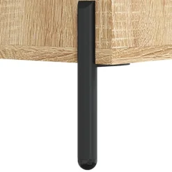 vidaXL Armarios Y Almacenamiento-Aparador alto madera contrachapada color roble 69,5x34x180 cm