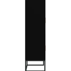 vidaXL Aparador alto madera contrachapada 70x35x125 cm Negro Best