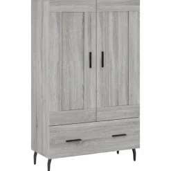 vidaXL Armarios Y Almacenamiento-Aparador alto madera de ingeniería 69,5x31x115 cm