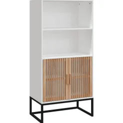 vidaXL Aparador alto madera contrachapada 60x35x125 cm Blanco Online