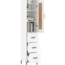 vidaXL Armarios Y Almacenamiento-Aparador alto madera contrachapada 34,5x34x180 cm